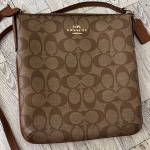 Coach F35940 North South Signature Crossbody Bag